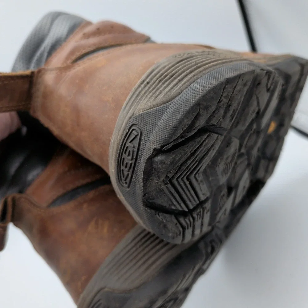 KEEN Utility Davenport 6 Mens 8.5D‎ Composite Toe Work Boots Brown 1024192D